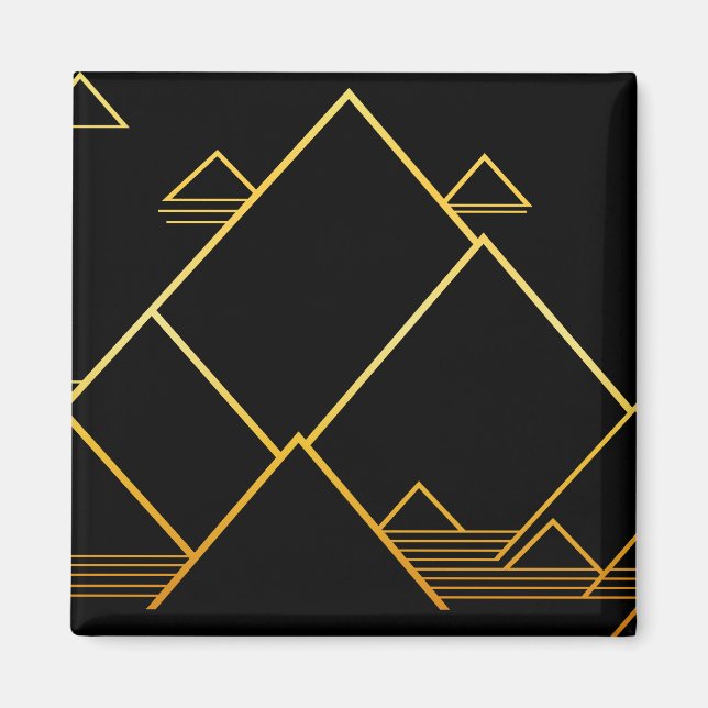 Berggipfel Minimalismus Magnet (Vorne)