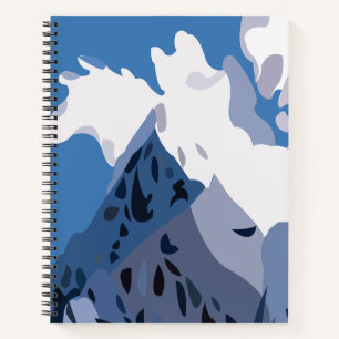 Berggipfel Natur Landschaft Notizbuch