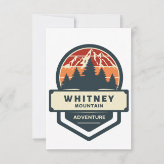 Berggipfelbesteigung und Wandern am Whitney Dankeskarte