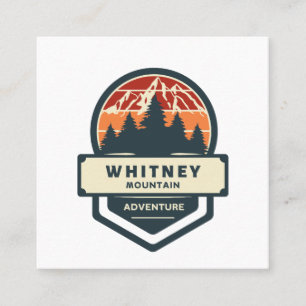 Berggipfelbesteigung und Wandern am Whitney Quadratische Visitenkarte