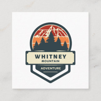 Berggipfelbesteigung und Wandern am Whitney Quadratische Visitenkarte
