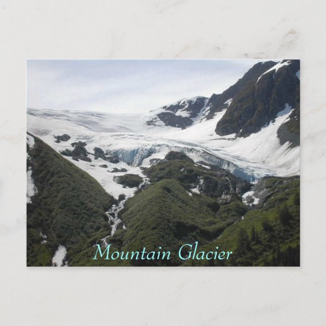 Berggletscher Postkarte (Vorderseite)