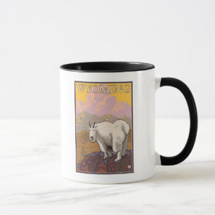 BergGoatWyomingVintage Reise-Plakat Tasse