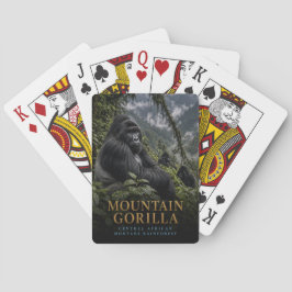 Berggorilla-Regenwald-Tiere-Poker Spielkarten