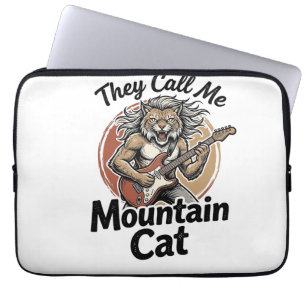 Bergkatze Vintage Gravur Fels Grafik T-Shirt_1 Laptopschutzhülle