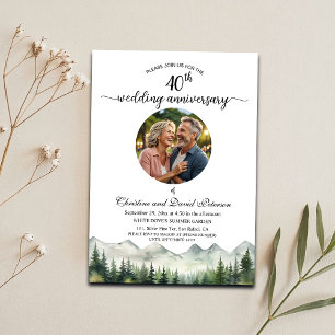 Bergkiefern 40. Hochzeitstag Foto Einladung