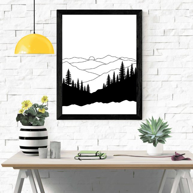 Bergkiefern-Silhouette Poster (Von Creator hochgeladen)