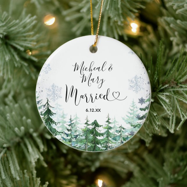 Bergkiefernbäume Hochzeitsgeschenk Keramik Ornament (Baum)