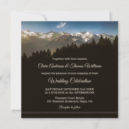 Bergkiefernbäume zum Hochzeitsempfang Einladung