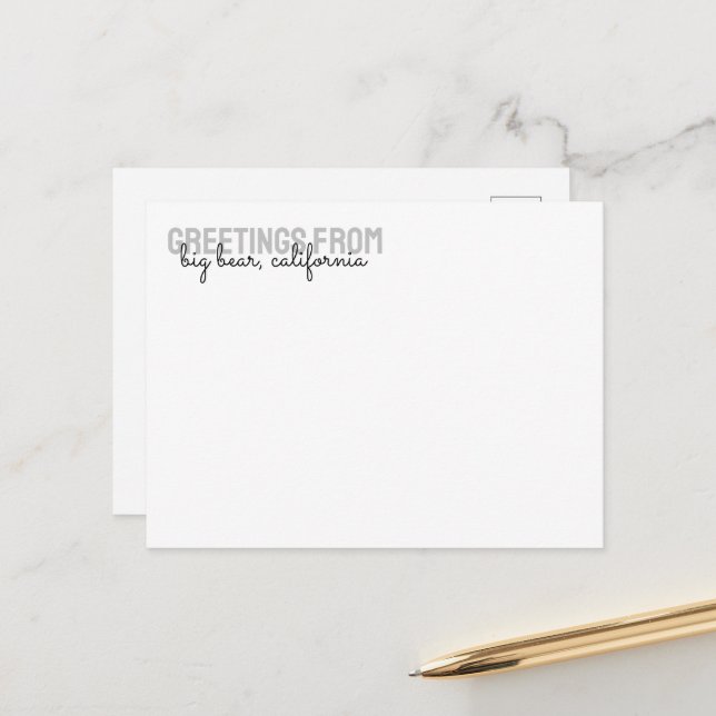 Bergkiefernhaus Vermietung - Postkarte (Vorderseite/Rückseite Beispiel)