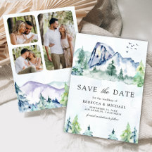Bergkiefernwald-Fotocollage Hochzeit