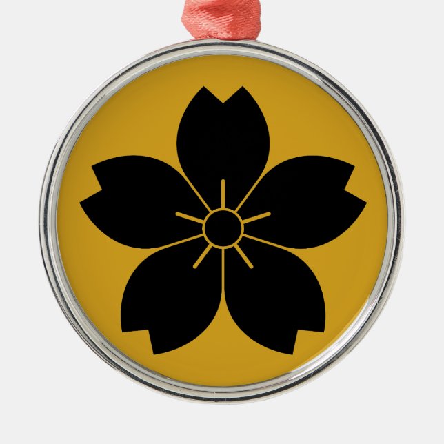 Bergkirsche Silbernes Ornament (Vorne)