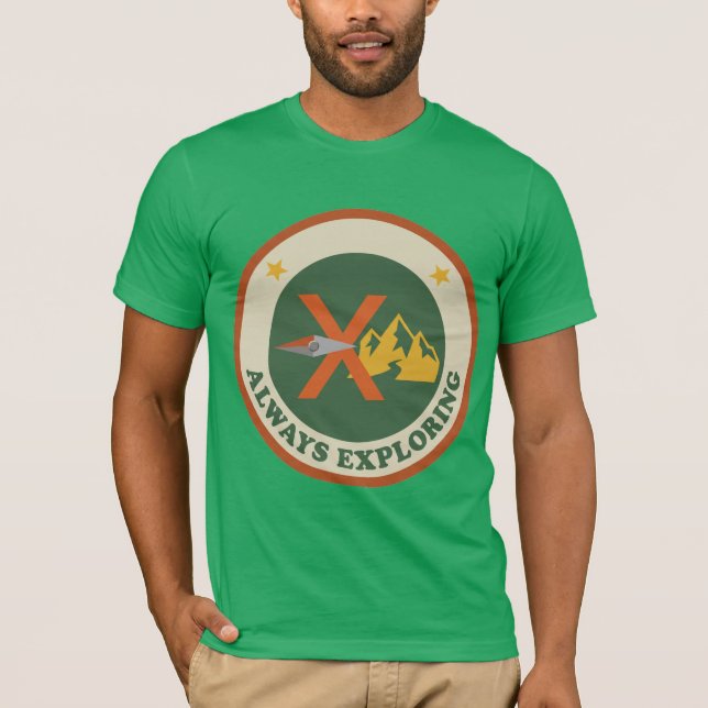 Bergkompass-Shirt Always Exploring Tee (Vorderseite)