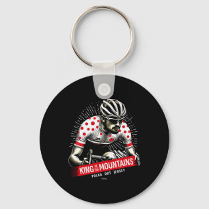 Bergkönig Polka-Punkt-Trikot Radfahren Cli Schlüsselanhänger