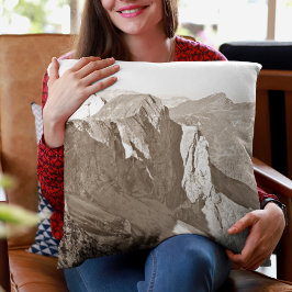 Bergkulisse Landschaft Modernes Grau Kissen