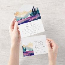 Bergland Lilac Fields Landschaft Hochzeit