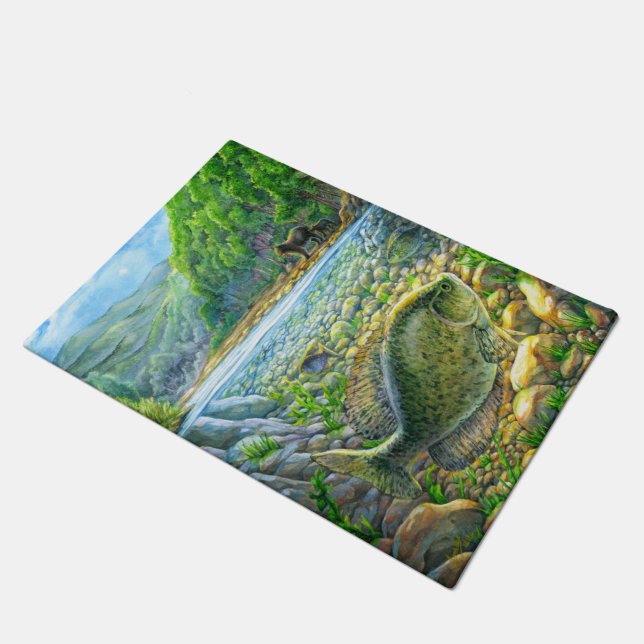 Berglandfisch Fußmatte (Schrägansicht)