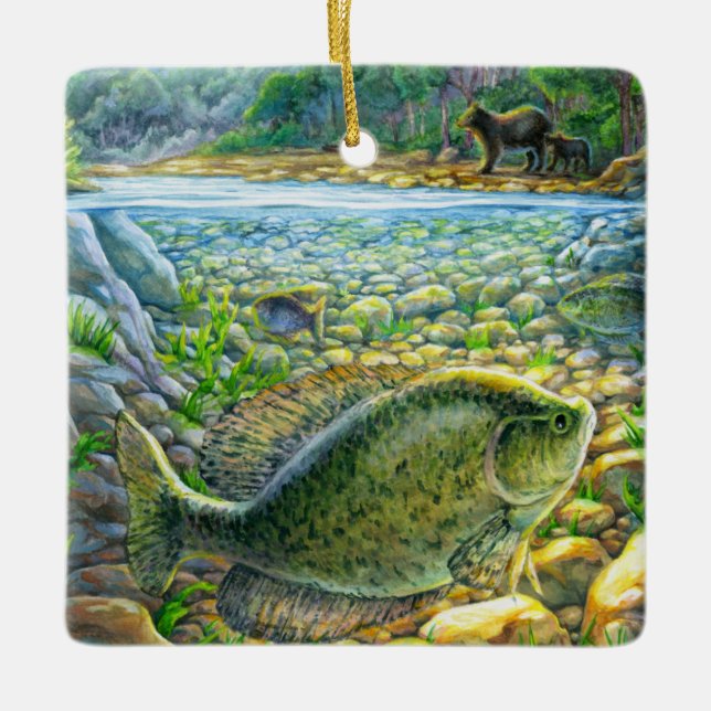 Berglandfisch Keramikornament (Vorderseite)