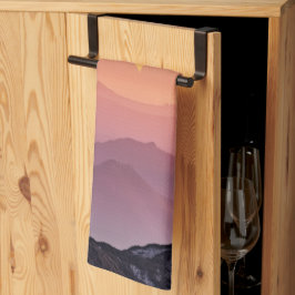 Berglandschaft bei Sonnenuntergang Geschirrtuch