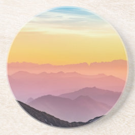 Berglandschaft bei Sonnenuntergang Getränkeuntersetzer