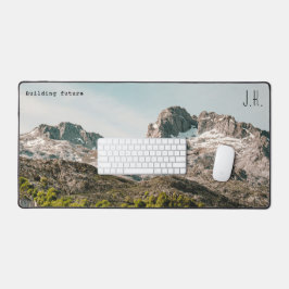 Berglandschaft (Benutzerdefinierter Text und Initi Schreibtischunterlage