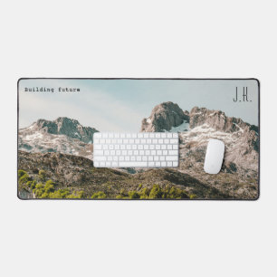 Berglandschaft (Benutzerdefinierter Text und Initi Schreibtischunterlage