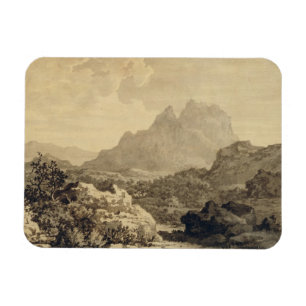 Berglandschaft, c.1780 (graue und braune Wäsche) Magnet