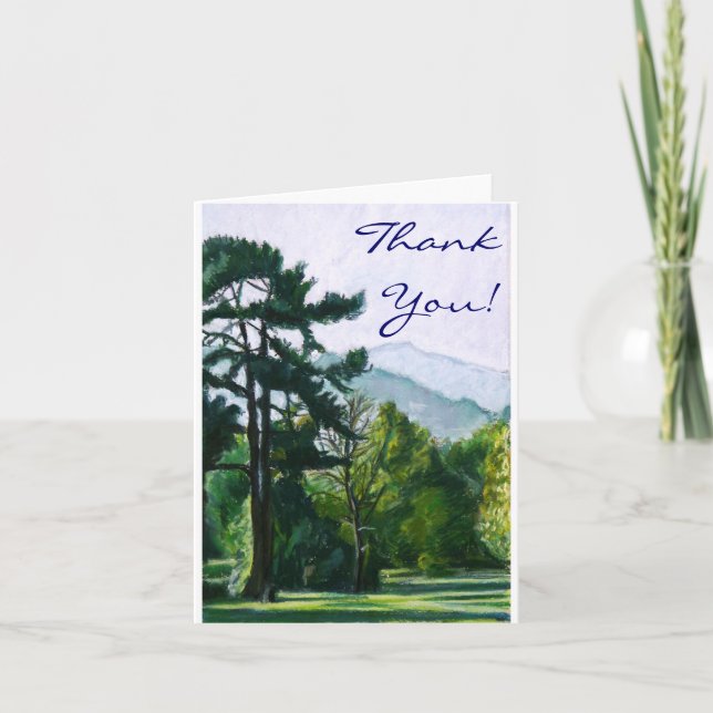 Berglandschaft Danke Notecard (Vorderseite)