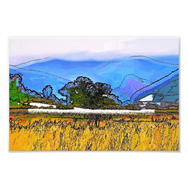 BERGLANDSCHAFT FOTODRUCK (Vorne)