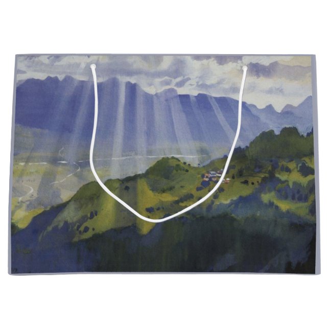 Berglandschaft in der Schweiz (Serebriakova) Große Geschenktüte (Vorderseite)