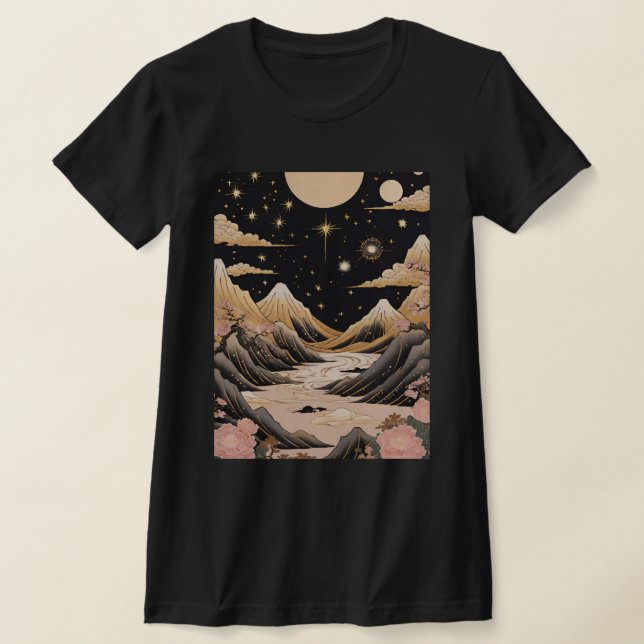 Berglandschaft in Monlit T-Shirt (Ablage )