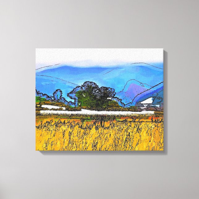 BERGLANDSCHAFT LEINWANDDRUCK (Vorderseite)