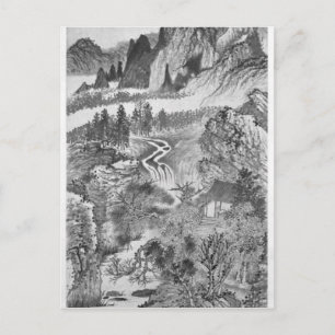 Berglandschaft, nach Huang Gongwang 1671 Postkarte