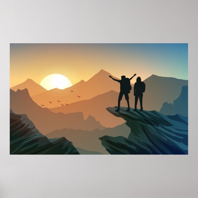 Berglandschaft Poster (Vorne)