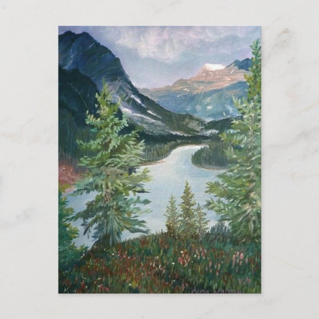 Berglandschaft Postkarte (Vorderseite)