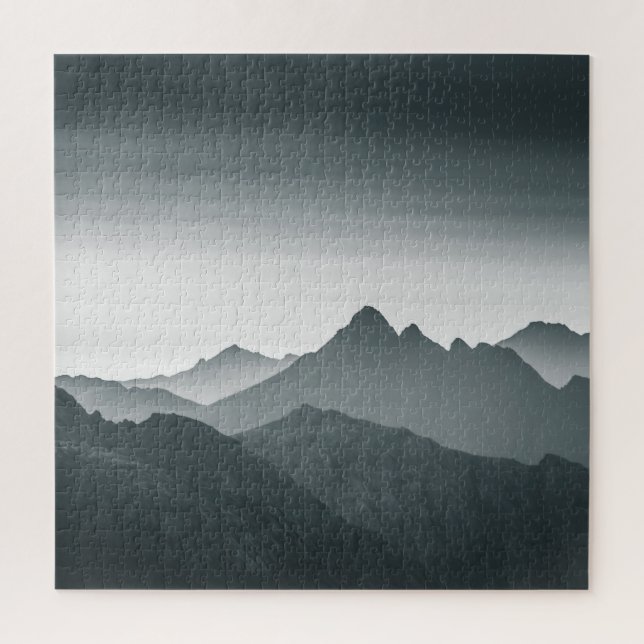 Berglandschaft schwarz-weiß (Vertikal)