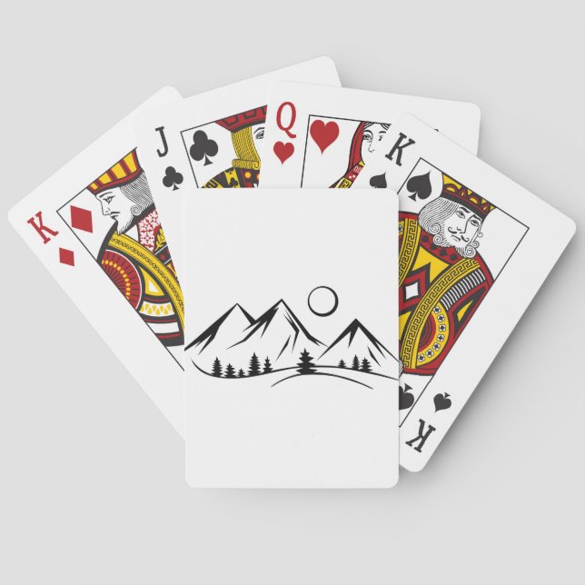 Berglandschaft Spielkarten (Rückseite)