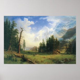 Berglandschaft von Albert Bierstadt Poster