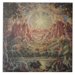 Berglandschaft (von Konstantin Bogaevsky) Fliese