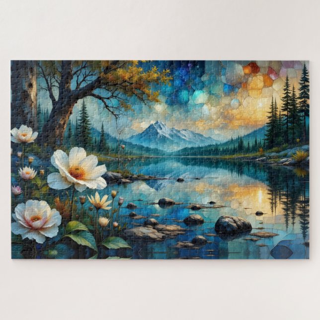 Berglandschaft Wasserreflexion (Horizontal)