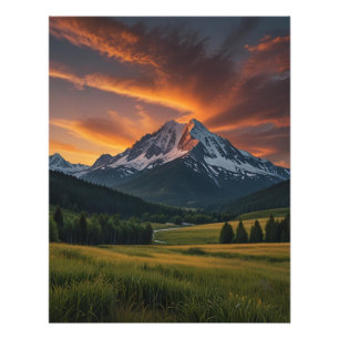 Berglandschaftsblick Fotodruck