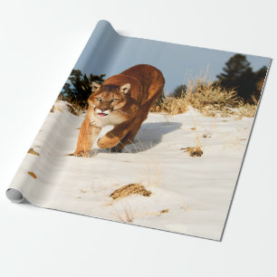 Berglauf auf einem schneebedeckten Hügel Geschenkpapier