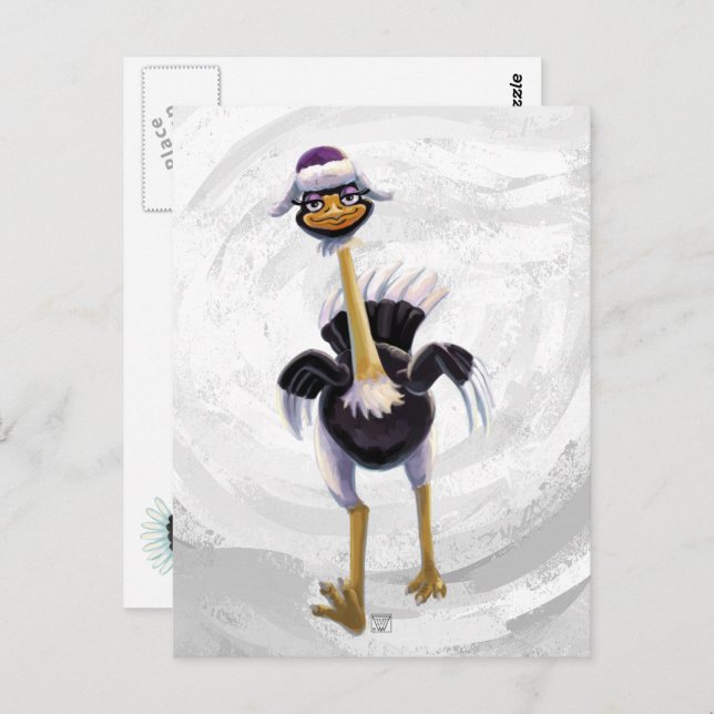 Berglauf aus Strauß Postkarte (Vorne/Hinten)