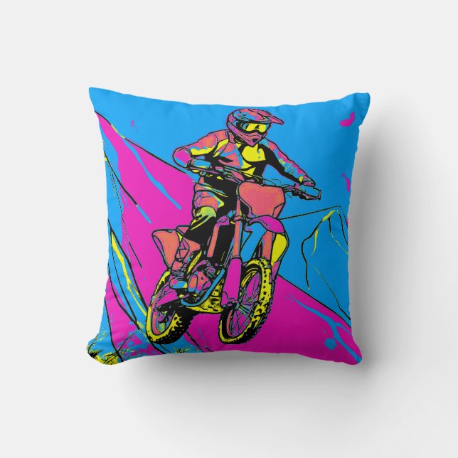 Berglauf - Motocross Kissen (Vorderseite)