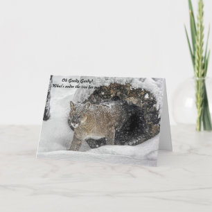 Berglöwe-Feiertags-Karte Feiertagskarte