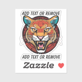 Berglöwe Puma Schule Maskottchen anpassen Auto Aufkleber