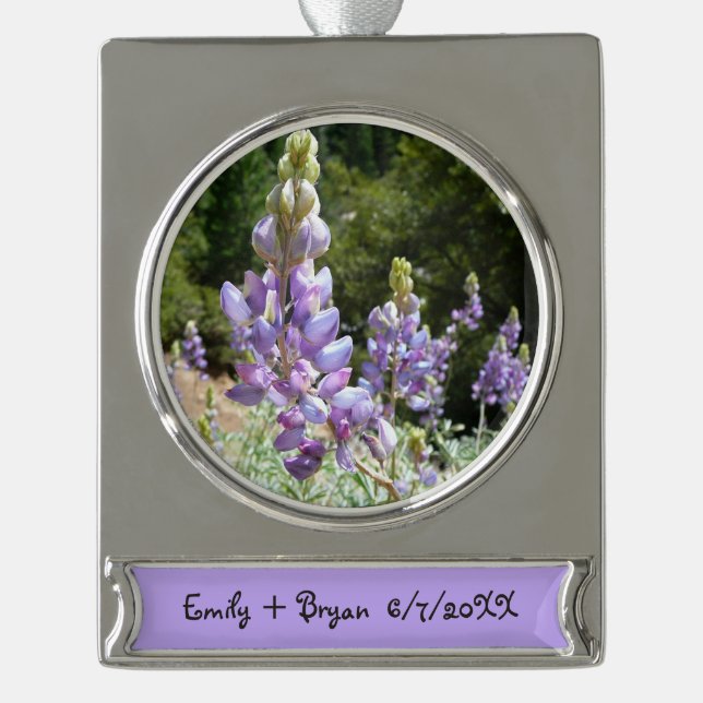 Berglupine bei Yosemite Banner-Ornament Silber (Vorderseite)