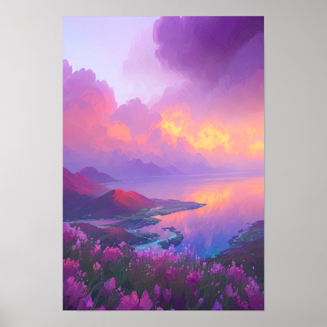 Bergmagie, Naturreflektion Poster (Vorne)