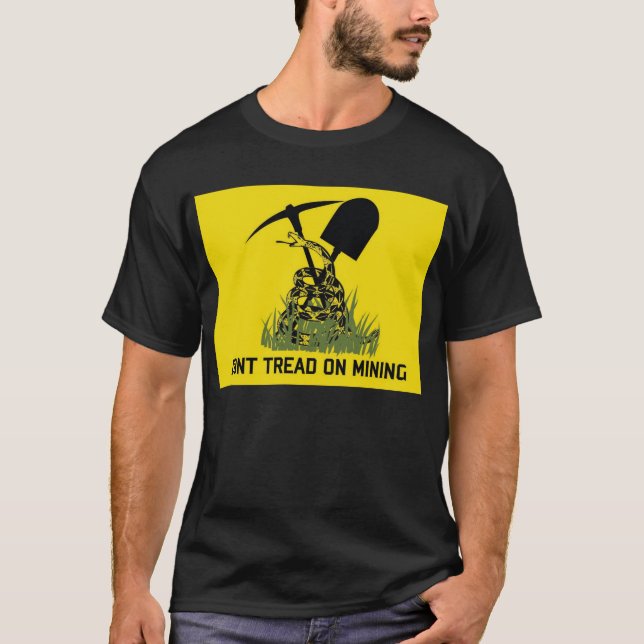 Bergmann-Flaggen-Schwarz-T - Shirt (Vorderseite)