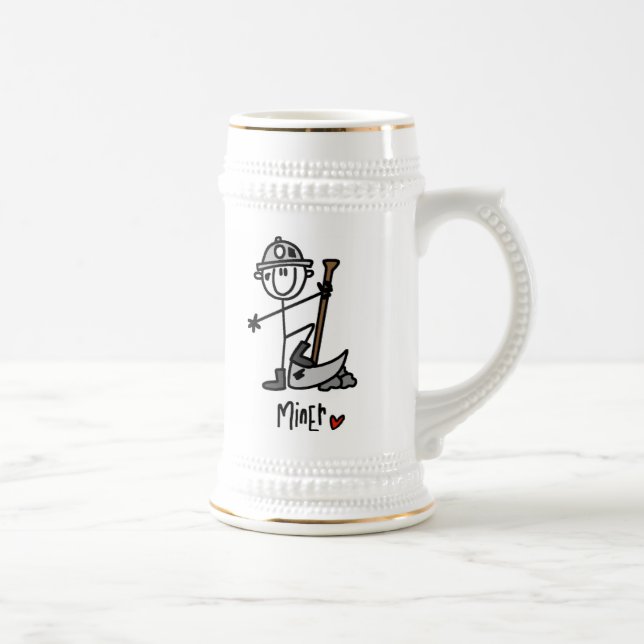 Bergmann-Strichmännchen Bierglas (Rechts)
